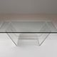 Plexiglas and glass coffee table "Les invisibles du marais", France 1980s
