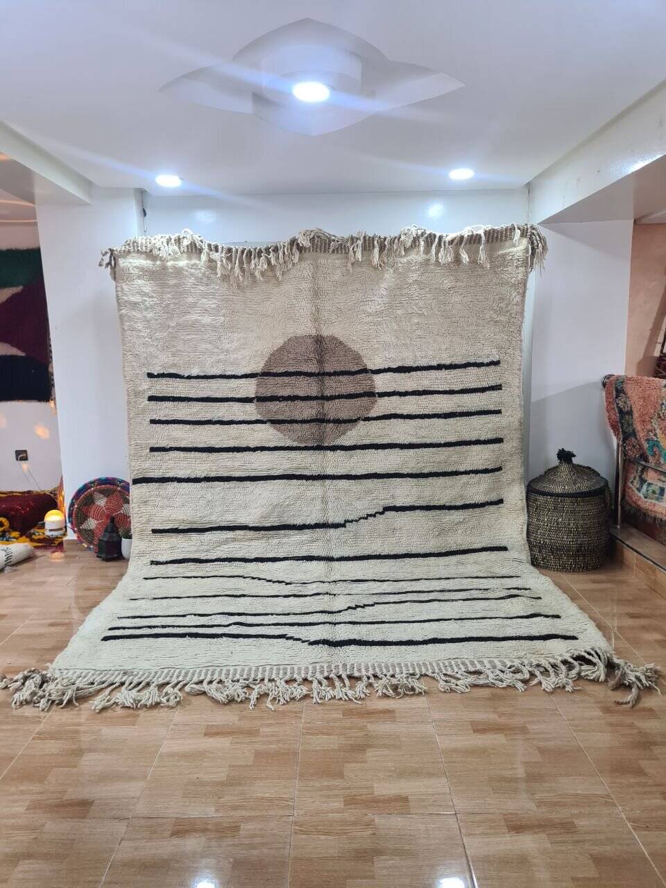 Handmade wool Berber rug 300X200 cm