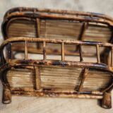 Wall shelf in vintage rattan