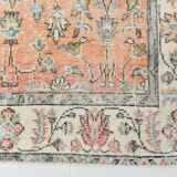Red & Orange Floral Pattern Persian Rug, 119x200Cm