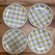 Vichy tile dessert plates