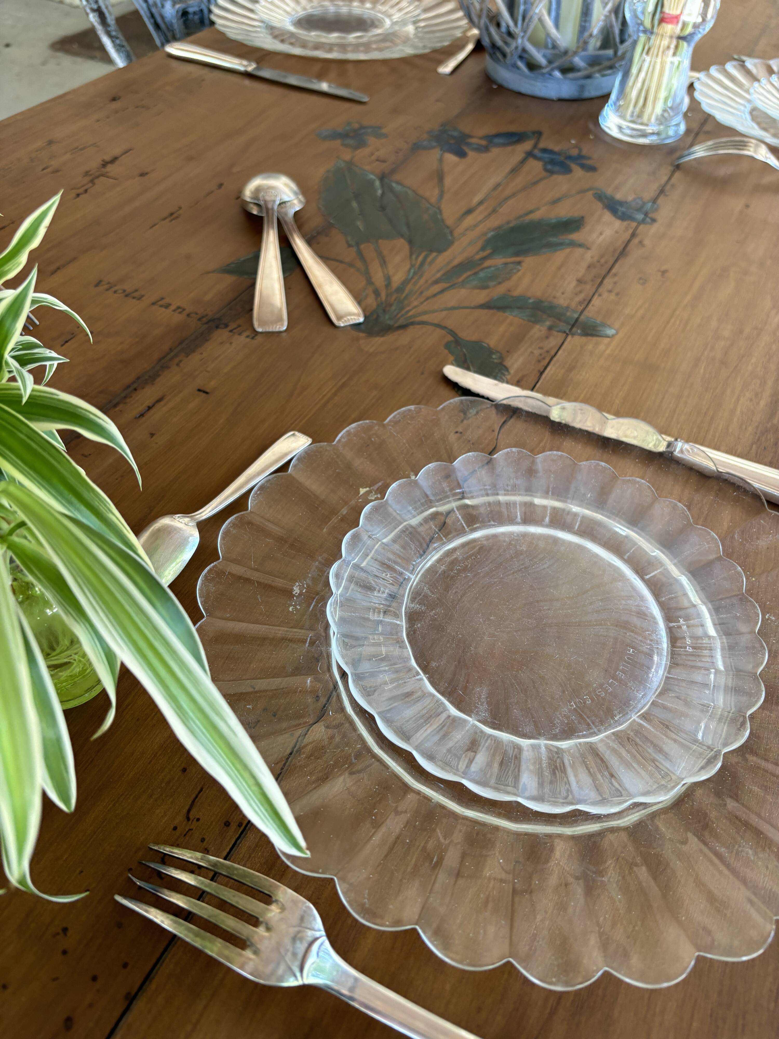 Farmhouse table with turned solid wood legs