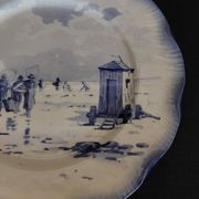 Sarreguemines earthenware plate with Marine decor late 19th century early 20th century