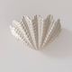 XL vintage shell wall light in plaster, France 1960