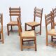 Ensemble de six chaises de salle à manger françaises