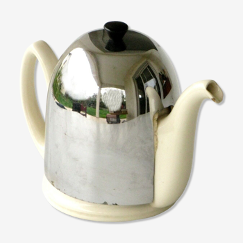 Ceramic Salam Teapot Villeroy and Boch white and Silver