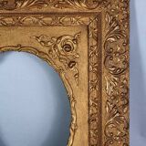 Old frame view rectangle or oval wood gilded stucco 58x48 cm SB108