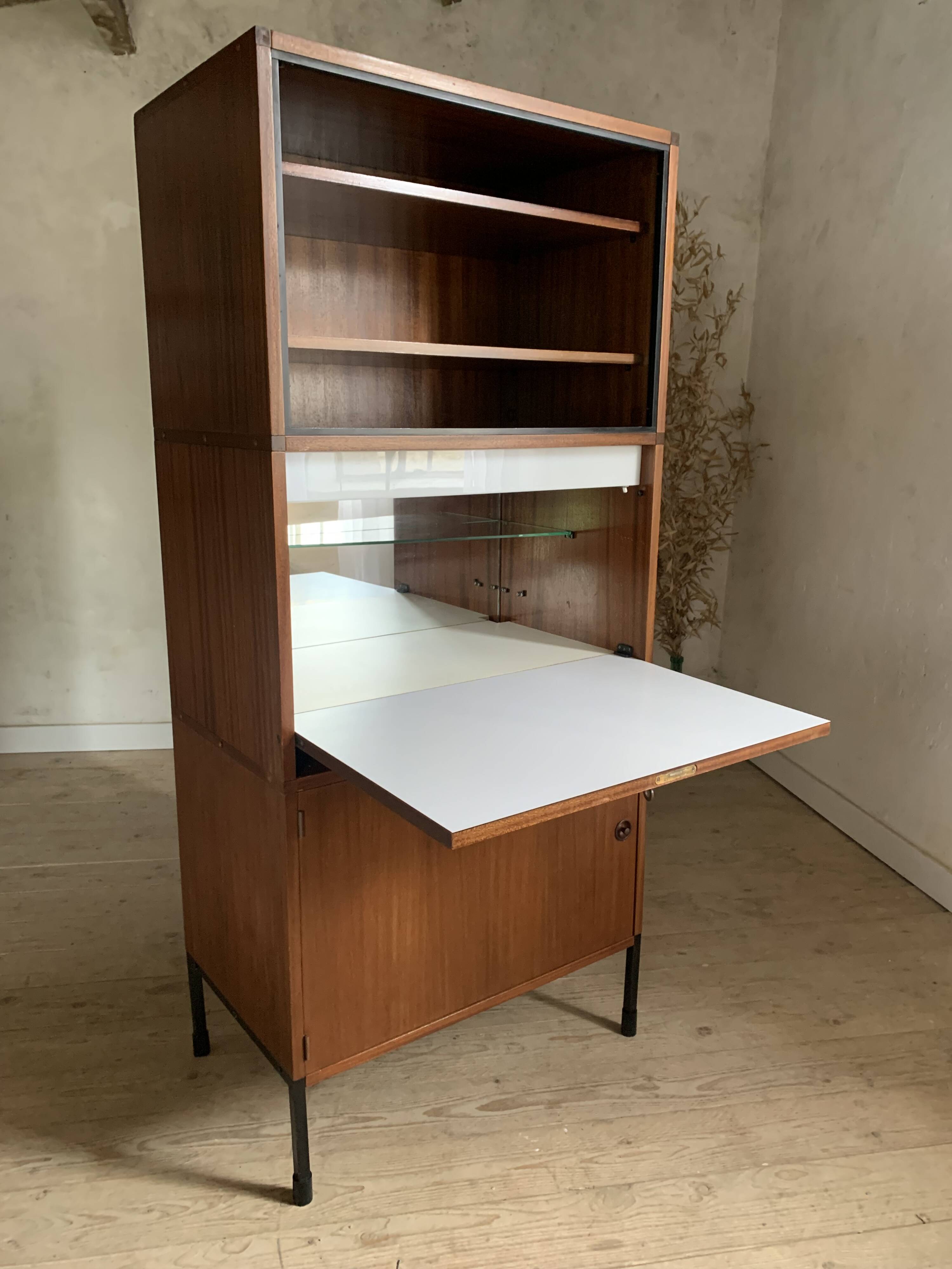 Vintage ARP Minvielle bar and secretary bookcase