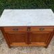 Ancien Buffet parisien en chêne et marbre