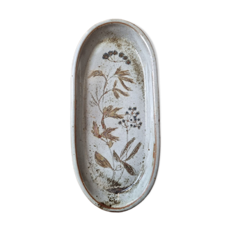 Ceramic dish l 44 cm: sandstone by Thierry and Chantal Robert, 1970s design