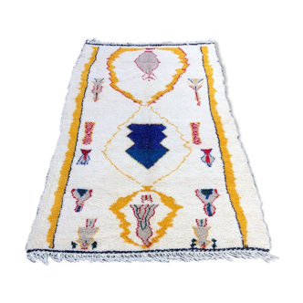 Moroccan carpet handmade azilal wool 210x310 cm