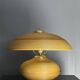 Lampe de table champignon en crayon, rotin, bambou et laiton, Italie, années 1970.