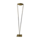 Large halogen floor lamp in polished brass, italy 1970