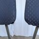 Set of 4 Vintage Stol Kamnik School Chairs Blue Upholstered Retro Dining Ch