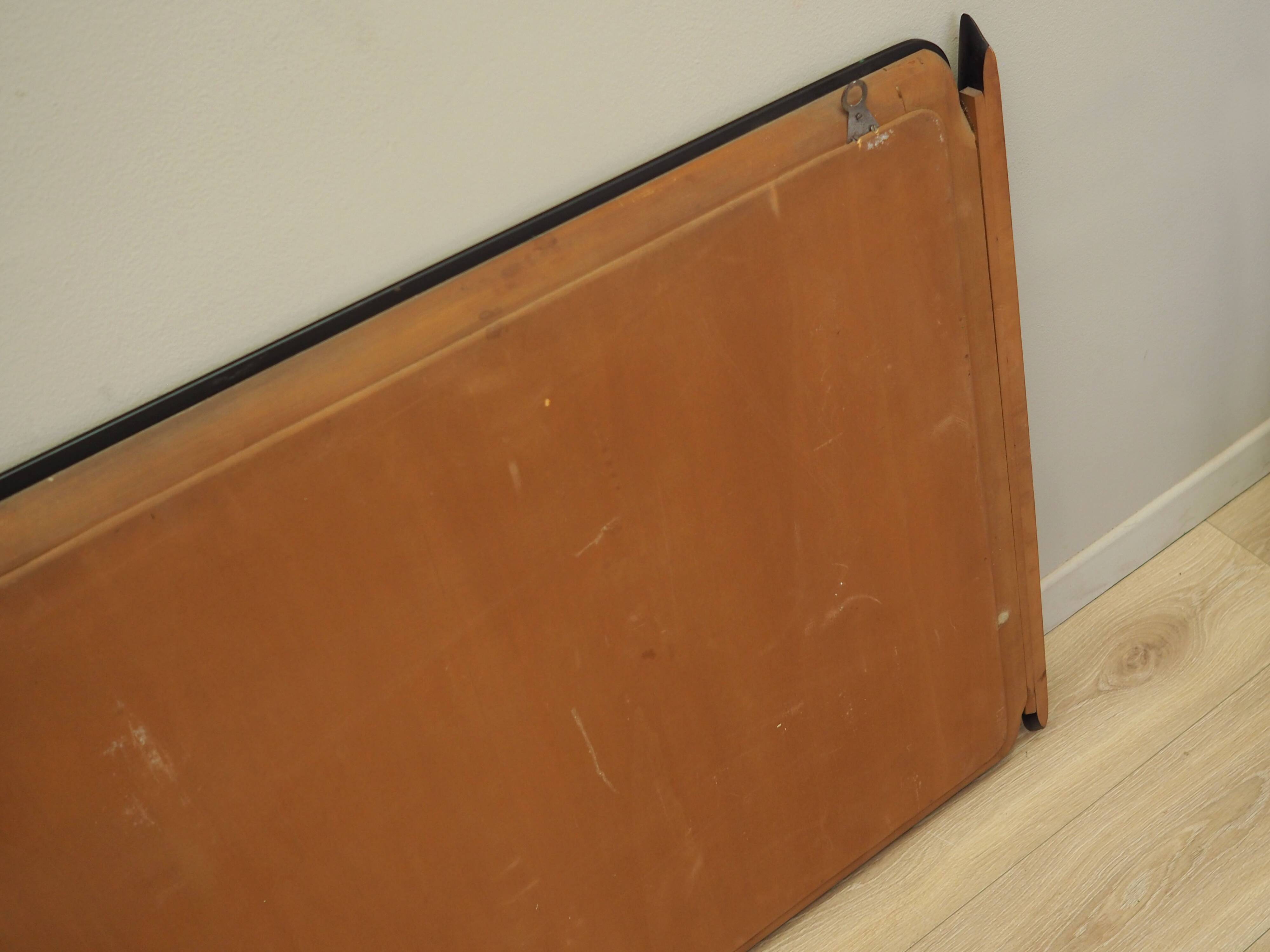 Mirror in mahogany frame, Italian design, 1970s, production: Italy