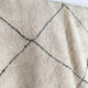 Moroccan Berber carpet Beni Ouarain ecru with black diamonds 300x217cm