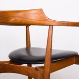 Office chair in elm and teak skai model ST 750 Arne Wahl Iversen 1960.