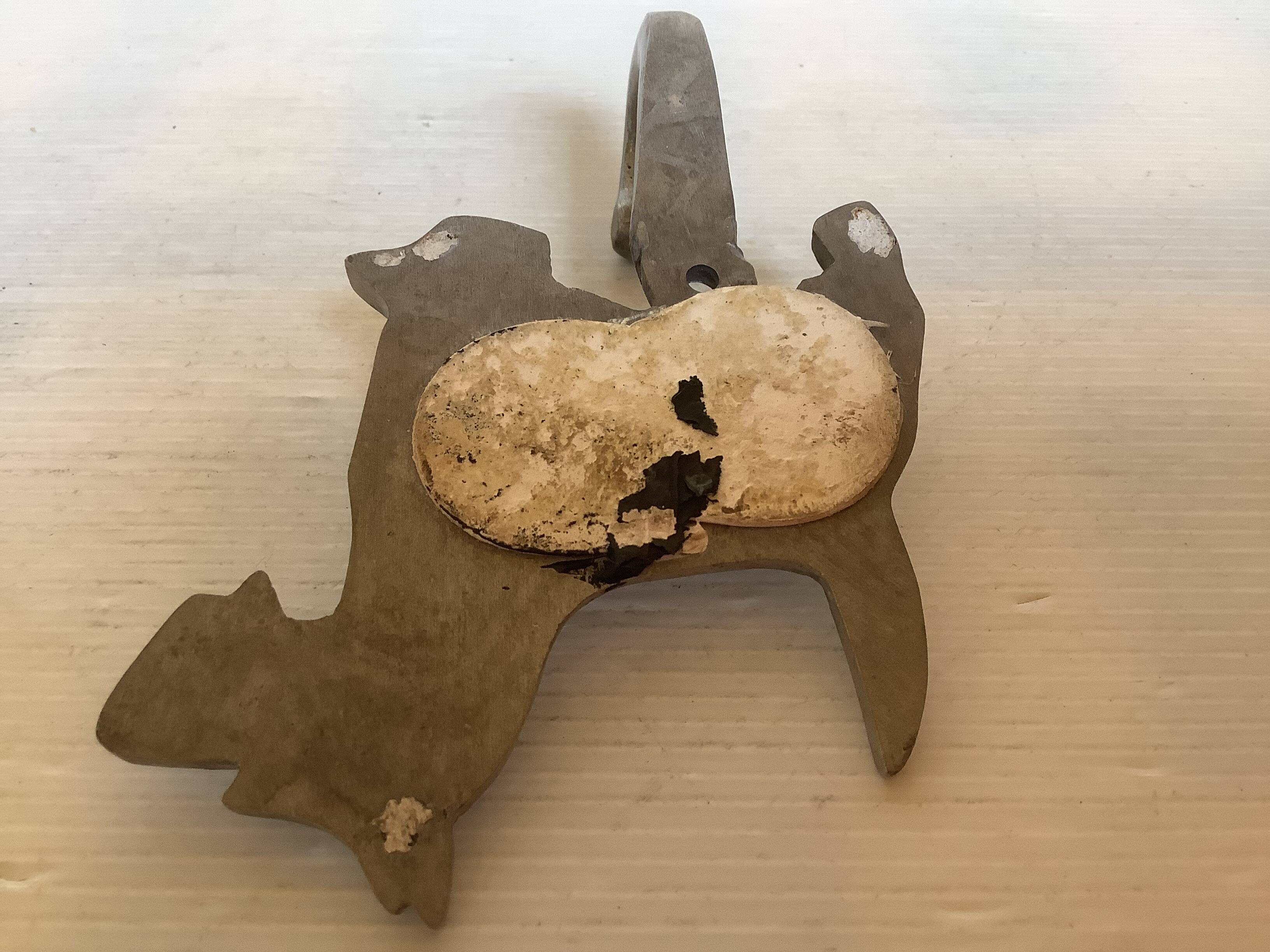 Silver metal Scottish coat hook