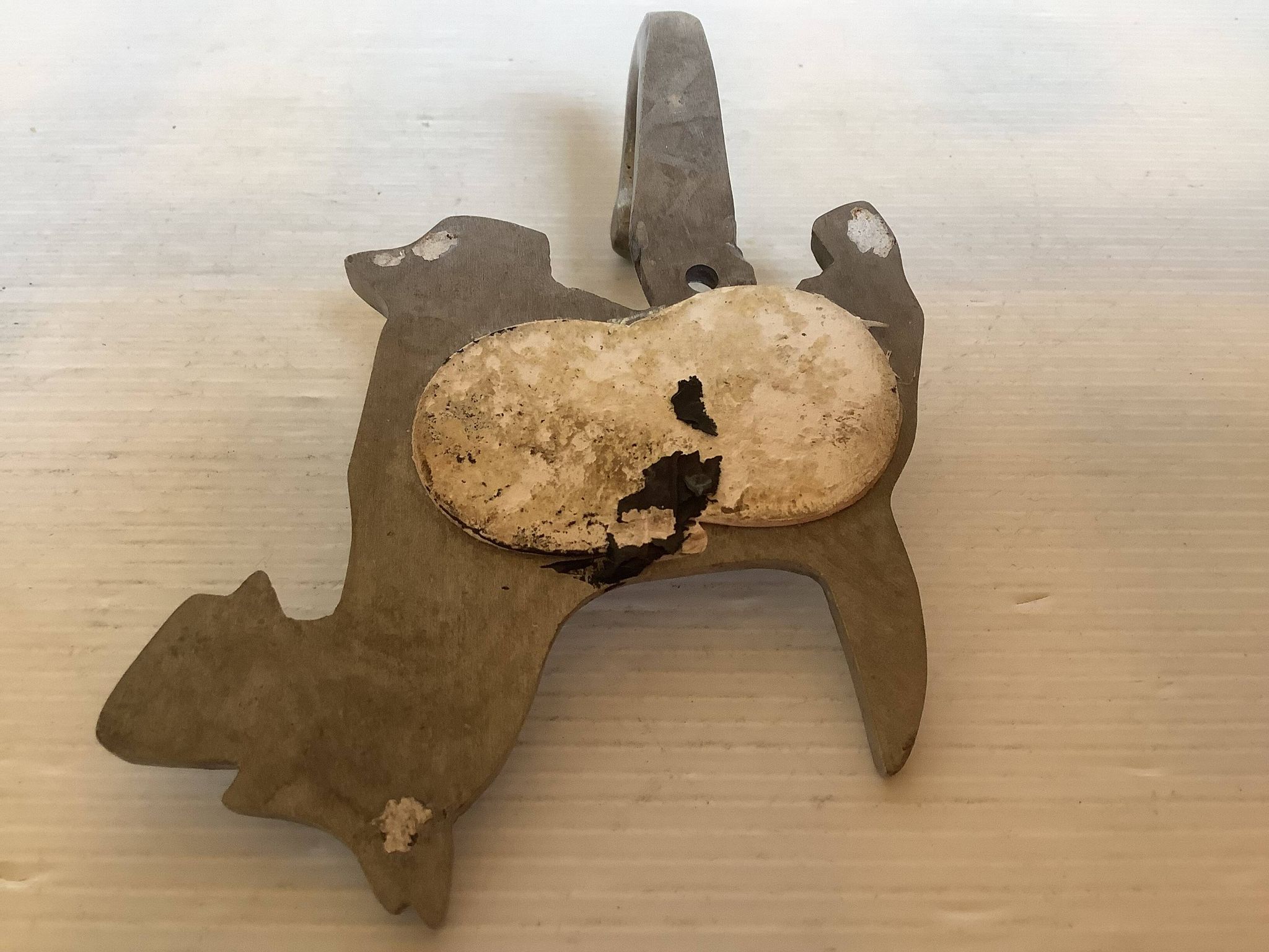 Silver metal Scottish coat hook
