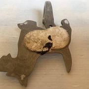 Silver metal Scottish coat hook