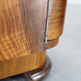 Paire de tables de chevet en noyer, Tchécoslovaquie années 1940