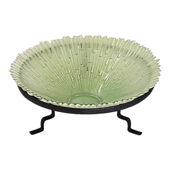 Art Deco cut in glass & metal