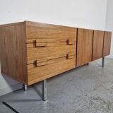 Scandinavian row in rosewood and chrome, 60s