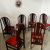 Lot 6 old Italian design bentwood chairs from the 70s vintage