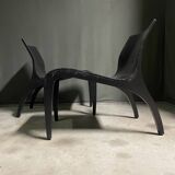 A pair Minimalist bent plywood lounge chairs