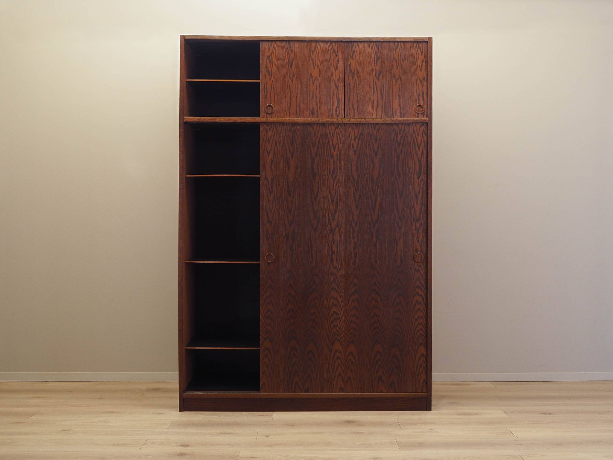 Oak wardrobe, Danish design, 1970s, manufactured by Tage Mogensen
