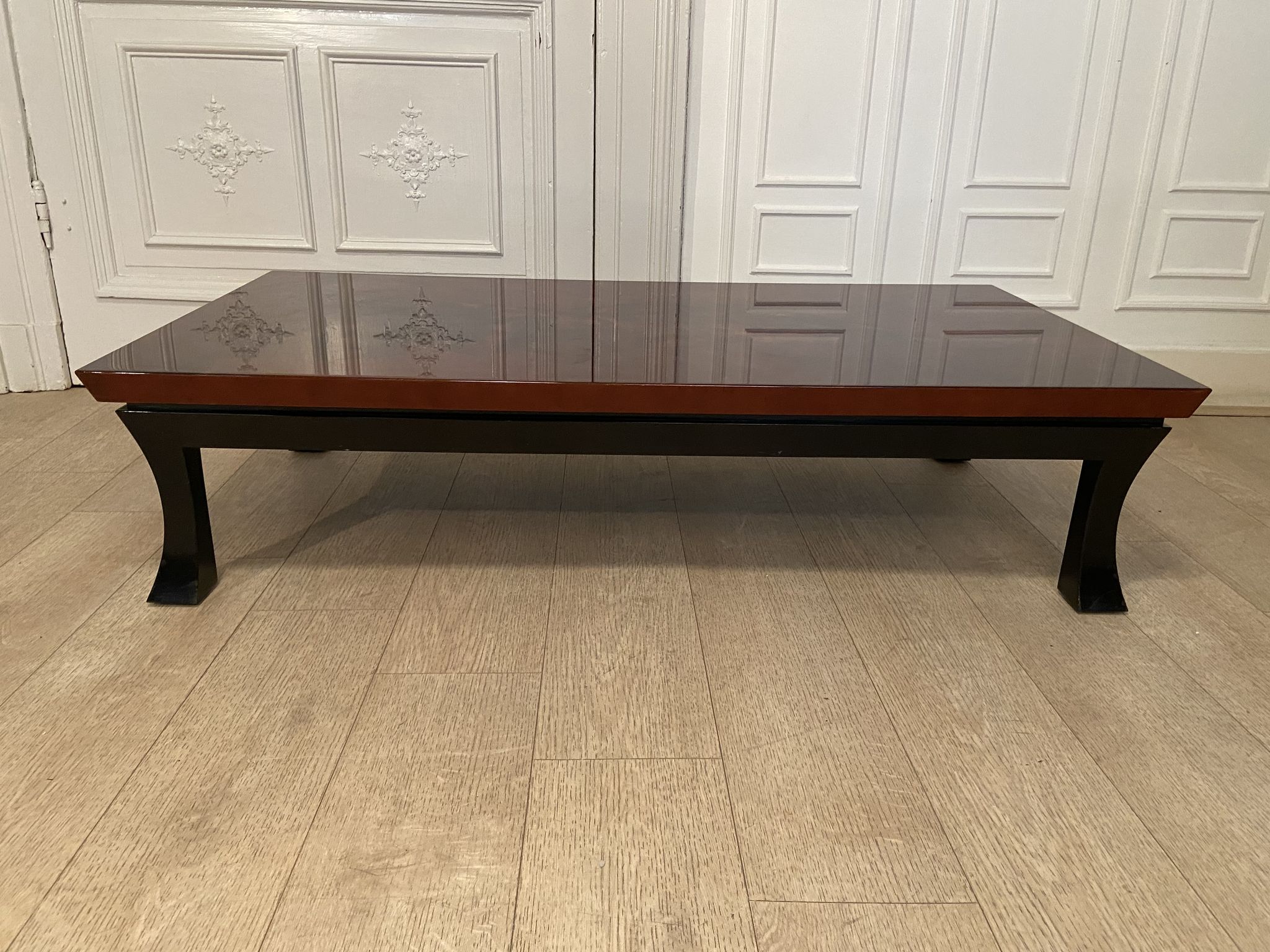 Coffee table, red and gold lacquer, 1970s