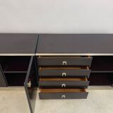 Pair of chests of drawers abbondinterni mahogany almost black.