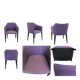 2 Pedrali Laja armchairs – Italian design – Alessandro Busana