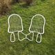 70s tubular garden bench