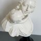 Sculpture in plaster, young mother and child