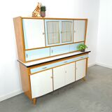 50s vintage kitchen cabinet with brass and formica