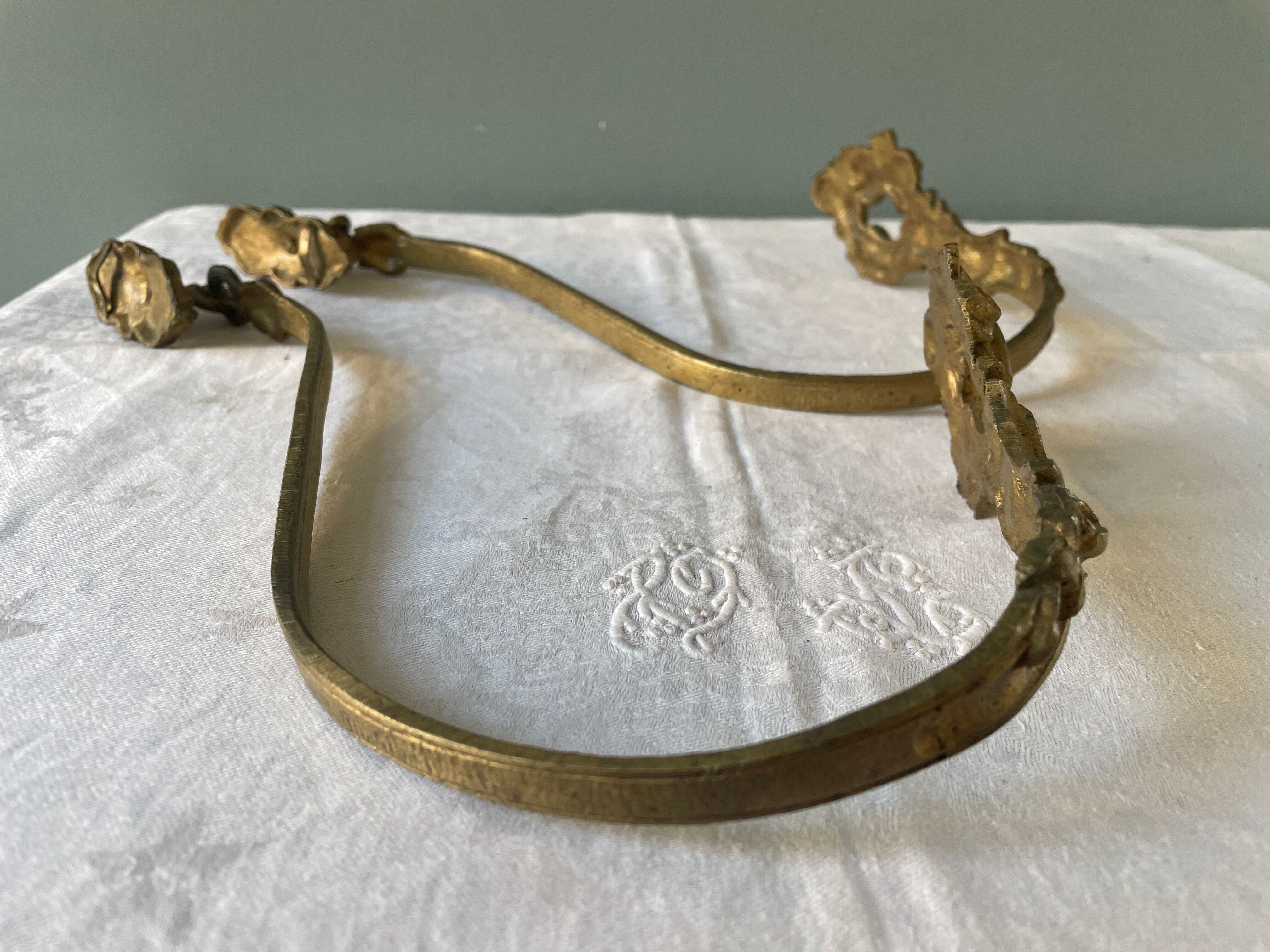 Paire de porte embrasses en bronze doré Napoléon III