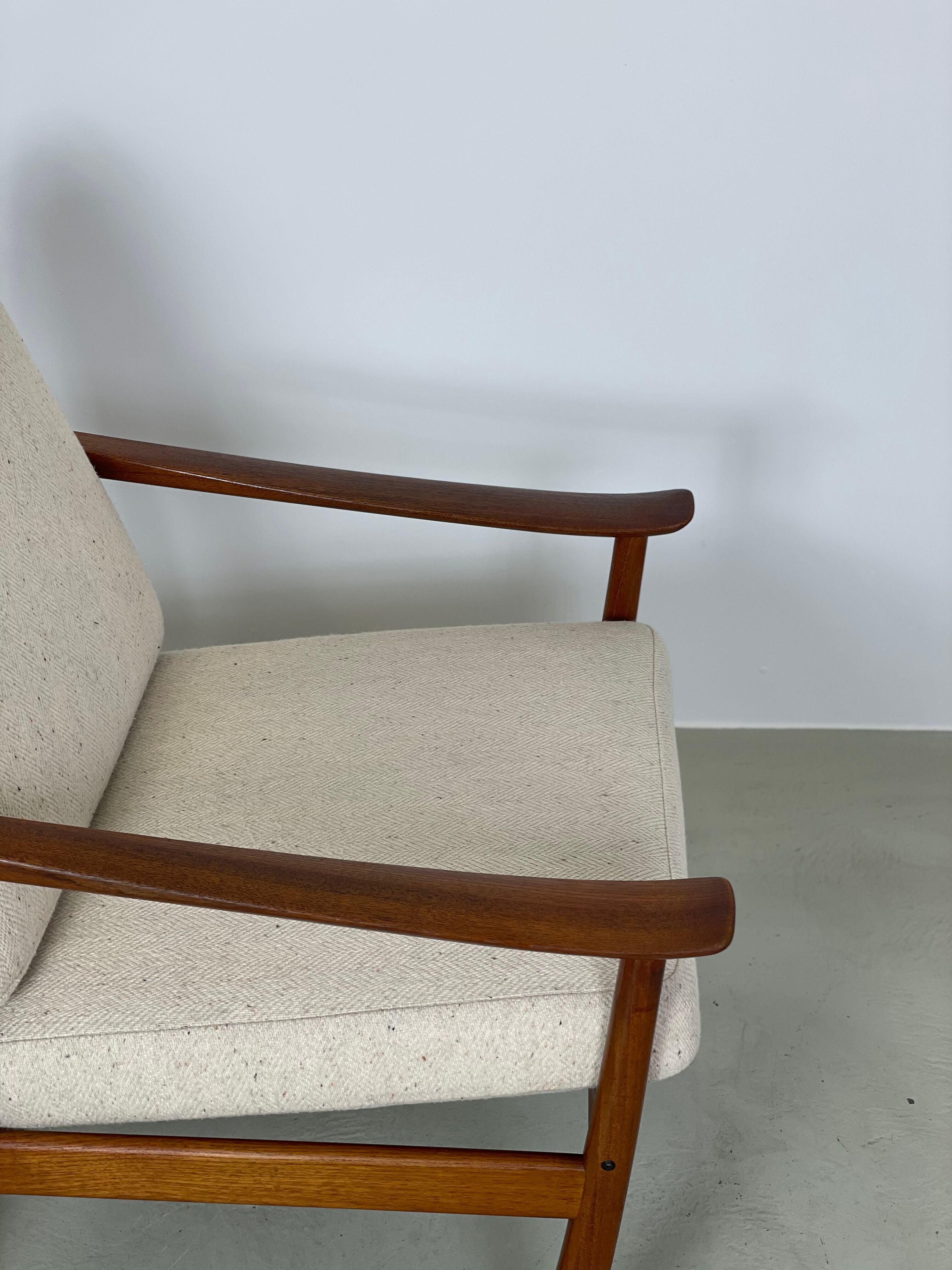 Danish FD 130 teak armchair by Peter Hvidt & Orla Mølgaard-Nielsen for France & Søn, 1960