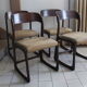 Série de 4 chaises traineau Baumann