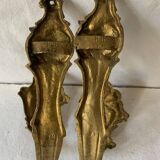 Pair of old gilded bronze curtain tiebacks, late 19th century