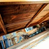 Solid oak farmhouse table, 270x120 cm, with 4 drawers