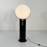 Black ciot floor lamp by ennio chiggio for lumenform, 1970