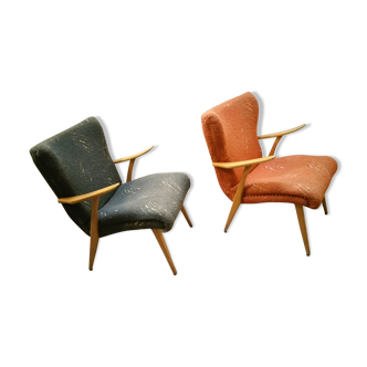 Fauteuils scandinaves années 50 60