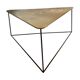 Triangular gilded metal coffee table