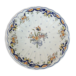 Plat coupe en faïence - rouen