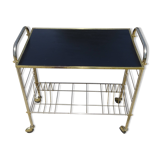 Gold-plated brass vinyl rack trolley
