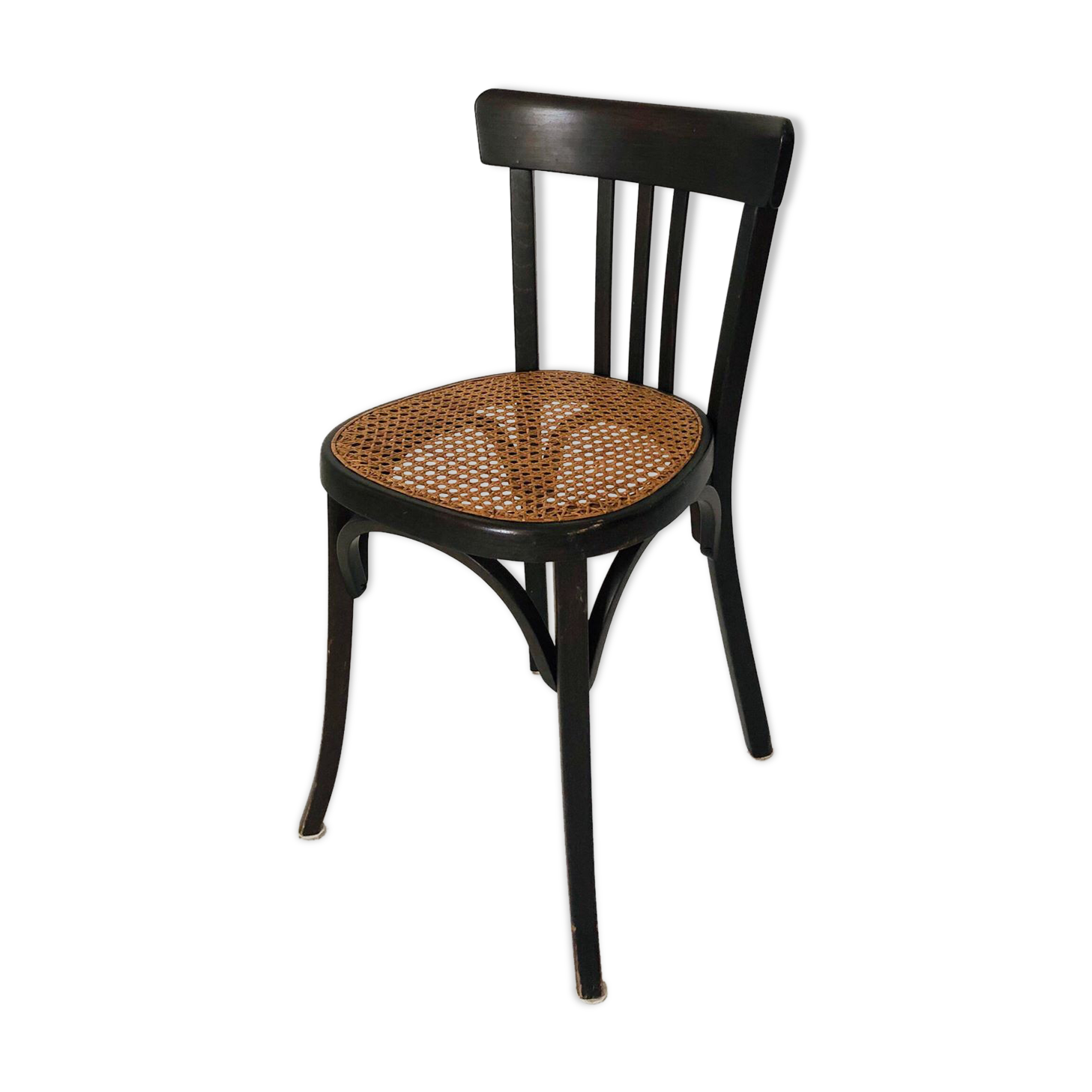 Chaise bistro cannage signée Baumann