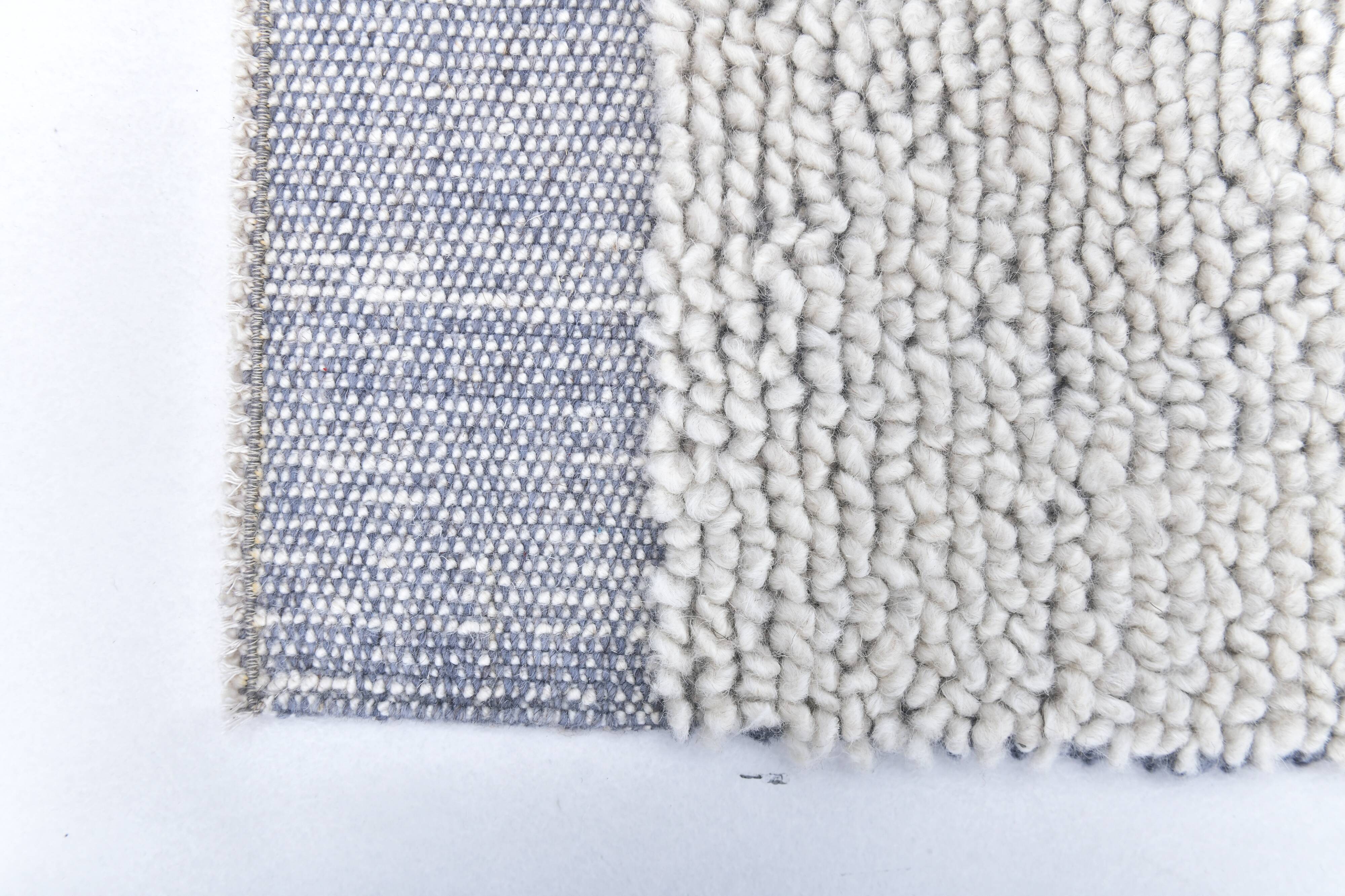 2x8 Blue White Moroccan Runner Rug, 68x250 Cm