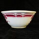 faience sausage bowl of BADONVILLER FB FENAL FRERES decoration FLEUR ROUGE