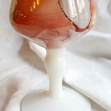 Opaline vase Florentine Stelvia marbled pink